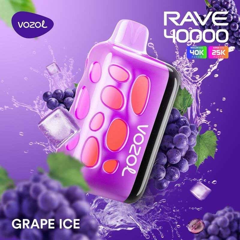 VOZOL RAVE 40000 - Traube Ice